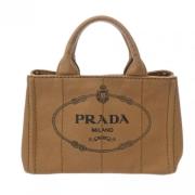 Prada Vintage Pre-owned Canvas prada-vskor Brown, Dam