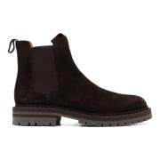 Common Projects Mörkbruna Suede Chelsea Stövlar Brown, Herr