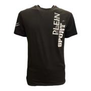 Plein Sport Bomull Jersey T-shirt med Logotyp Bokstäver Black, Herr