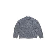 Acne Studios Blackbird Blue Multi Stickad Tröja Gray, Herr