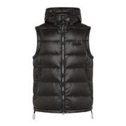 Peuterey Herr Nylon Gilet med Logo Black, Herr