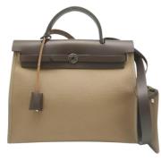 Hermès Vintage Pre-owned Canvas handvskor Brown, Dam