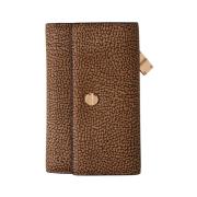 Borbonese Medium Flap Plånbok Natur/Svart Brown, Dam