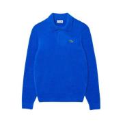 Lacoste Mjuk Stickad Polo Tröja Blue, Herr