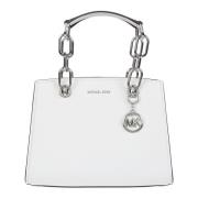 Michael Kors Cynthia Satchel Väska White, Dam