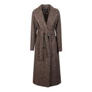 Pinko Snygg Campana Coat för kvinnor Brown, Dam