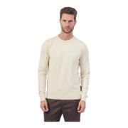 Richmond Vit Crewneck Sweater Regular Fit White, Herr