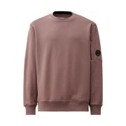 C.p. Company Diagonal Raised Fleece Crew Neck Sweatshirt Pink, Herr