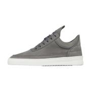 Filling Pieces Låg Top Ripple Nubuck Haj Gray, Herr