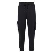 Moose Knuckles Cargo Joggers med Gyllene Detaljer Black, Herr