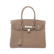 Hermès Vintage Pre-owned Canvas handvskor Gray, Dam