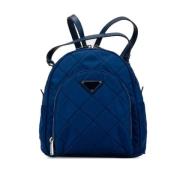 Prada Vintage Pre-owned Canvas ryggsckar Blue, Dam