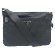 Prada Vintage Pre-owned Canvas crossbodyvskor Black, Dam