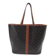 Celine Vintage Pre-owned Canvas handvskor Brown, Dam