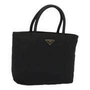 Prada Vintage Pre-owned Nylon handvskor Black, Dam