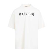 Fear Of God Svart Logotyp Kortärmad Tee Beige, Herr