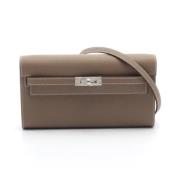 Hermès Vintage Pre-owned Canvas axelremsvskor Gray, Dam