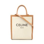 Celine Vintage Pre-owned Canvas handvskor White, Dam