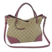 Gucci Vintage Pre-owned Canvas gucci-vskor Beige, Dam