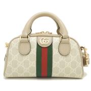 Gucci Vintage Pre-owned Canvas gucci-vskor Beige, Dam