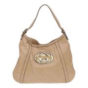 Gucci Vintage Pre-owned Laeder gucci-vskor Beige, Dam