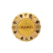 Chanel Vintage Pre-owned Metall ringar Yellow, Dam