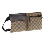 Gucci Vintage Pre-owned Canvas gucci-vskor Beige, Dam