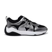 Hogan Svart Läder Sneaker H597 Gray, Dam