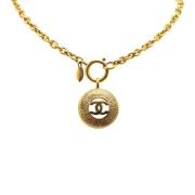 Chanel Vintage Pre-owned Metall halsband Yellow, Dam