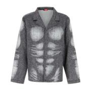 Diesel Casual Shirts Gray, Herr