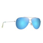 Maui Jim Polariserade spegel solglasögon Silverram Blå Gray, Unisex