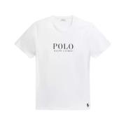 Ralph Lauren Marinblått Logot-shirt White, Herr