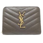 Yves Saint Laurent Vintage Pre-owned Laeder plnbcker Gray, Dam