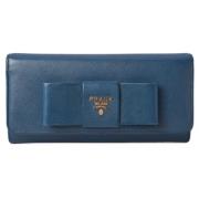 Prada Vintage Pre-owned Laeder plnbcker Blue, Dam