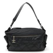 Chanel Vintage Pre-owned Canvas chanel-vskor Black, Dam