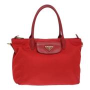 Prada Vintage Pre-owned Laeder handvskor Red, Dam