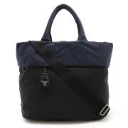 Prada Vintage Pre-owned Canvas totevskor Black, Dam