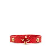 Louis Vuitton Vintage Pre-owned Laeder armband Red, Dam