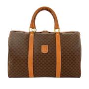 Celine Vintage Pre-owned Canvas handvskor Brown, Dam