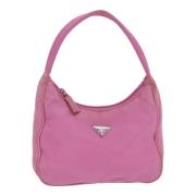 Prada Vintage Pre-owned Nylon handvskor Pink, Dam