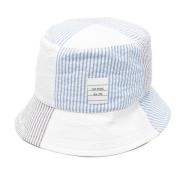 Thom Browne Stilig Bucket Hat för sommardagar White, Herr