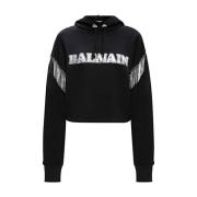 Balmain Stilren Sweatshirt för Män Black, Dam