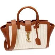 Yves Saint Laurent Vintage Pre-owned Laeder handvskor Beige, Dam