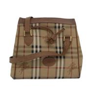 Burberry Vintage Pre-owned Laeder axelremsvskor Beige, Dam