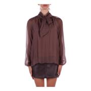 H2O Beige Damblus med Banddetaljer Brown, Dam