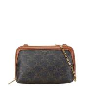 Celine Vintage Pre-owned Canvas handvskor Black, Dam