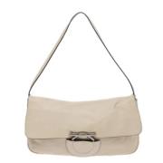 Salvatore Ferragamo Pre-owned Pre-owned Laeder handvskor Beige, Dam