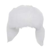 Yves Salomon Vit ushanka hatt med päls White, Dam