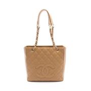 Chanel Vintage Pre-owned Tyg chanel-vskor Beige, Dam