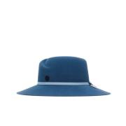 Maison Michel Blå Fedora Hatt Virginie Stil Blue, Dam